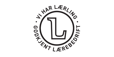 Godkjent lærebedrift. Logo.