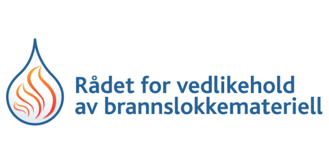 Rådet for vedlikehold av brannslokkemateriell. Logo.